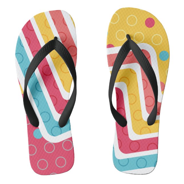 Geometric Figure Creation Flip Flops (Footbed)