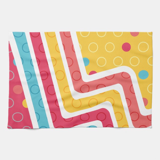 Geometric Figure Creation Kitchen Towel (Horizontal)