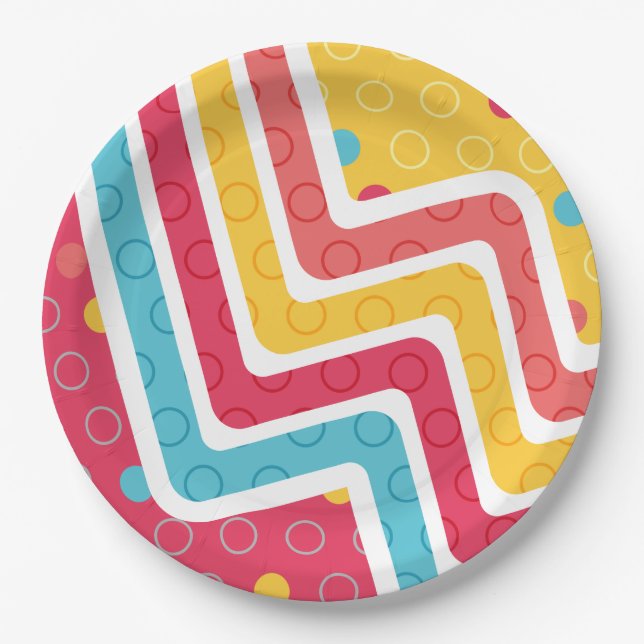 Geometric Figure Creation Paper Plates (Front)