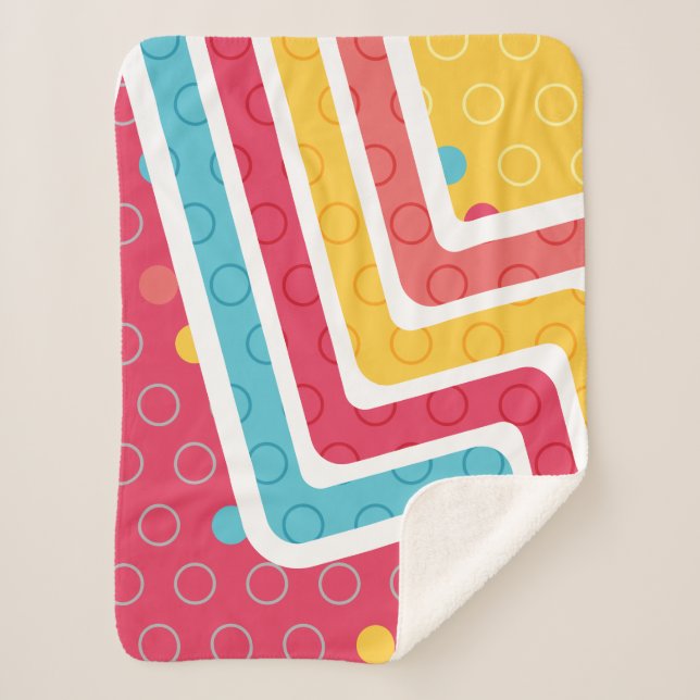 Geometric Figure Creation Sherpa Blanket (Front)