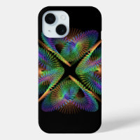 Geometric figure of colorful circles. iPhone 15 case