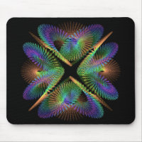 Geometric figure of colorful circles mouse pad