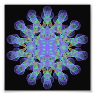 Geometric figure of colorful circles photo print