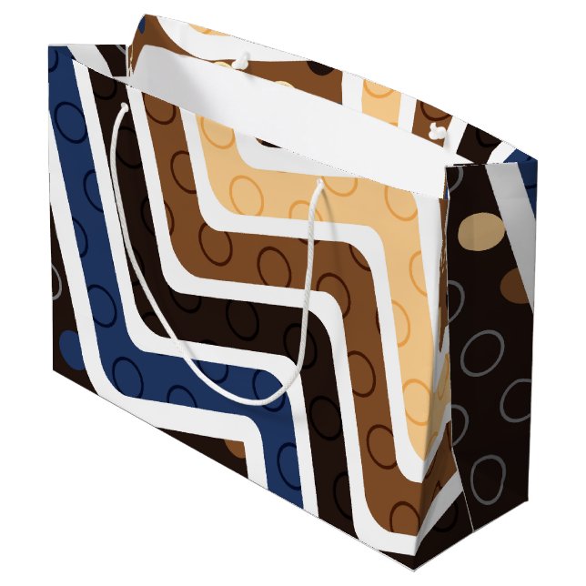 Geometric Figures 2 Large Gift Bag (Back Angled)