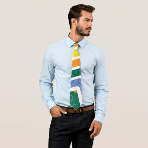 Geometric Figures 3 Neck Tie