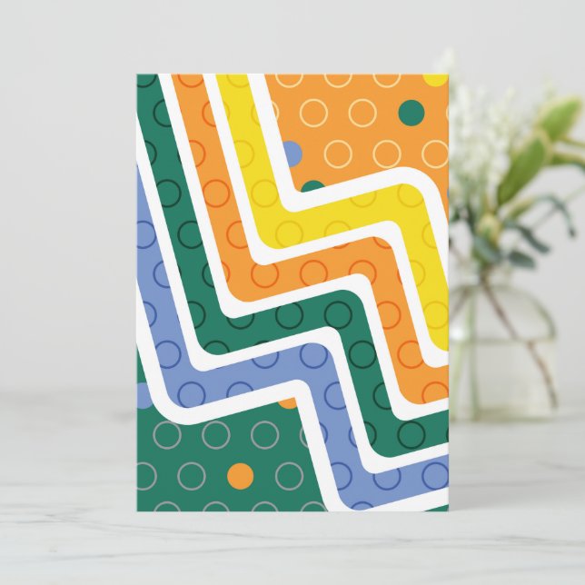 Geometric Figures 3 Thank You Card (Standing Front)