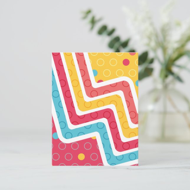 Geometric Figures 4 Holiday Postcard (Standing Front)