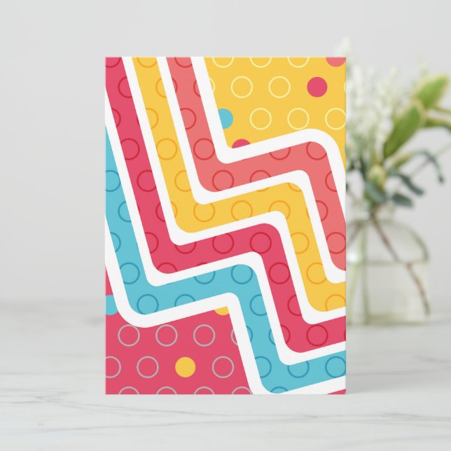 Geometric Figures 4 Thank You Card (Standing Front)