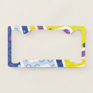Geometric Figures 5 License Plate Frame