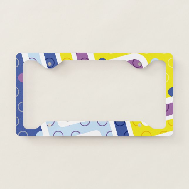 Geometric Figures 5 License Plate Frame (Front)