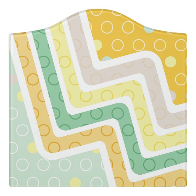 Geometric Figures 7 Door Sign (Large Crest Front)