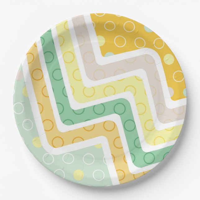 Geometric Figures 7 Paper Plates (Front)