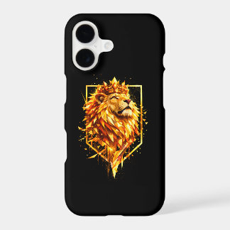Geometric Fire Lion Crown iPhone 17 Case