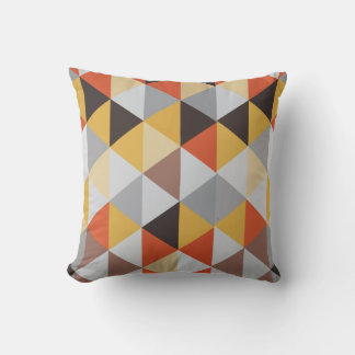 Geometric Flame Throw Pillow