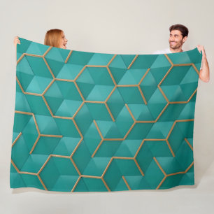 geometric fleece blanket