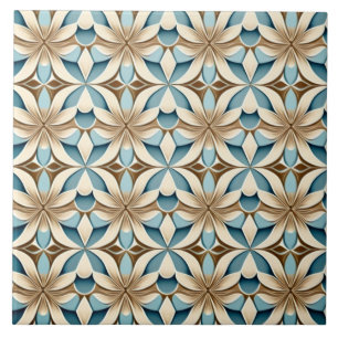 Geometric Floral Ceramic Tile