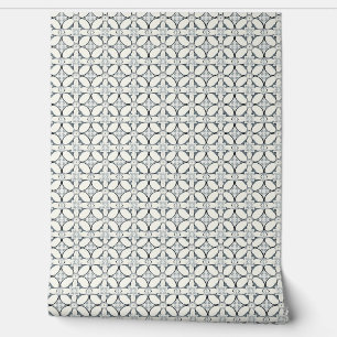 Geometric Floral Elegance Mini - Gray, Cream Wallpaper