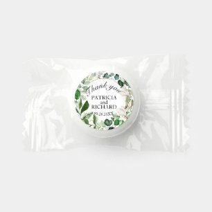 Geometric Floral Greenery Wedding Thank You Life Saver® Mints