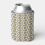 Geometric Floral Pattern Can Cooler