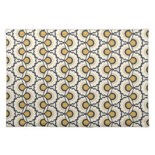 Geometric Floral Pattern Cloth Placemat