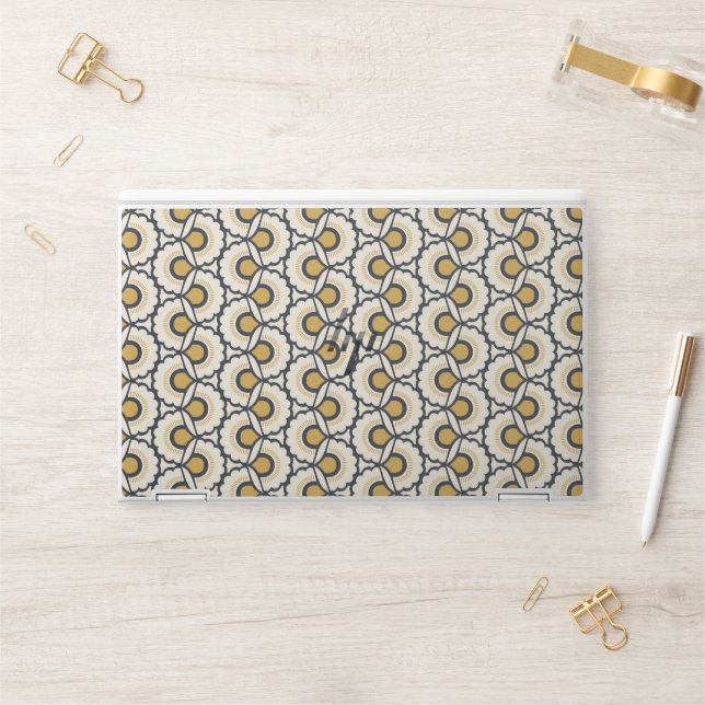 Geometric Floral Pattern HP Laptop Skin (Desk)