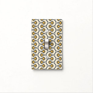 Geometric Floral Pattern Light Switch Cover