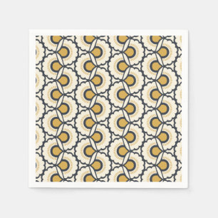 Geometric Floral Pattern Napkins