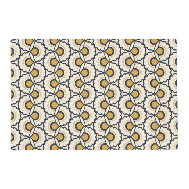 Geometric Floral Pattern Placemat (Front)