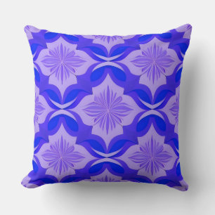 Geometric Floral Pattern Vibrant Multicolor Decor Throw Pillow