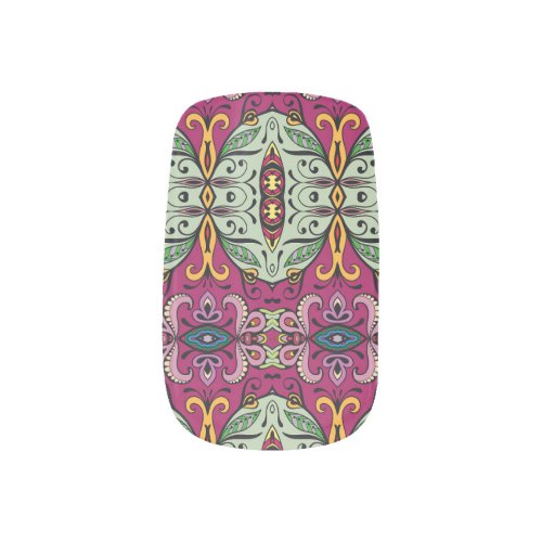 Geometric Floral Tribal Ethnic Doodle Minx Nail Art