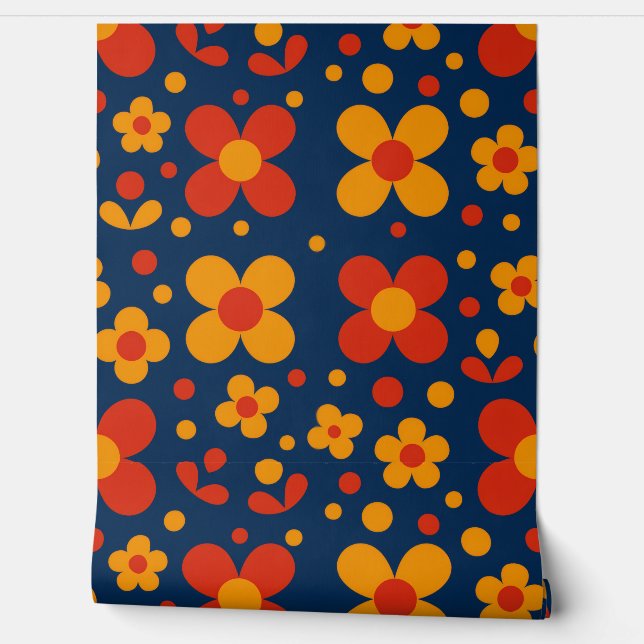 Geometric florals Wallpaper Wallpaper (Unrolling)