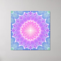 Geometric flower canvas print