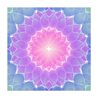 Geometric flower canvas print