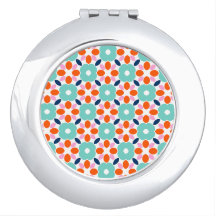 Geometric Flower compact mirror