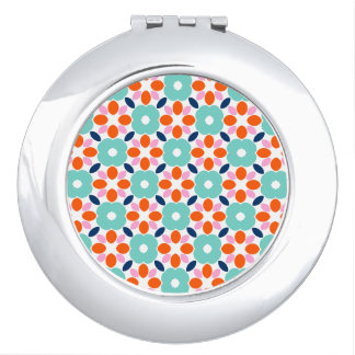 Geometric Flower compact mirror