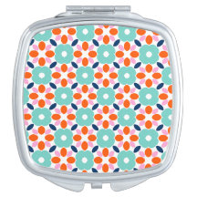 Geometric Flower compact mirror