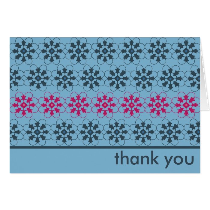 Geometric Flower Design Blank Note Card