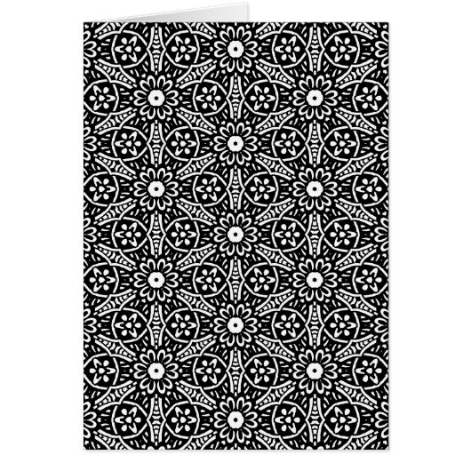 Geometric Flower Pattern Cards (Front)