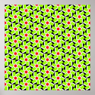 Geometric Flower Pattern Poster