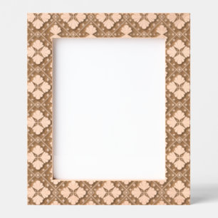 Geometric Flower Petals Abstract Repeat Pattern Engraved Frames