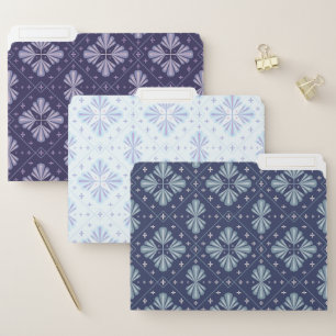 Geometric Flower Petals Abstract Repeat Pattern File Folder
