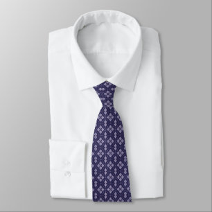 Geometric Flower Petals Abstract Repeat Pattern Neck Tie