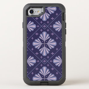 Geometric Flower Petals Abstract Repeat Pattern OtterBox Defender iPhone SE/8/7 Case