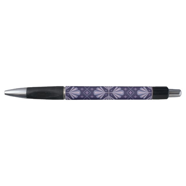 Geometric Flower Petals Abstract Repeat Pattern Pen (Front)