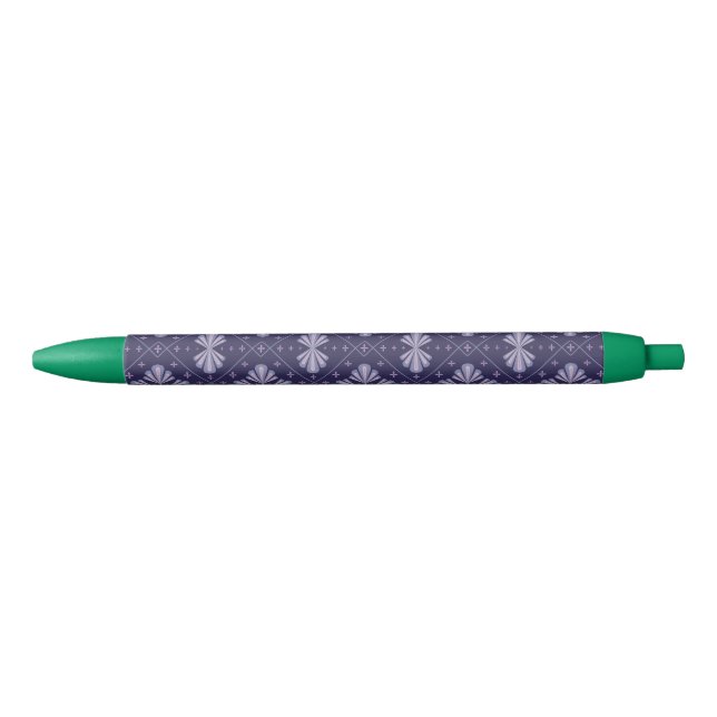 Geometric Flower Petals Abstract Repeat Pattern Pen (Front)