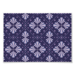 Geometric Flower Petals Abstract Repeat Pattern Photo Print