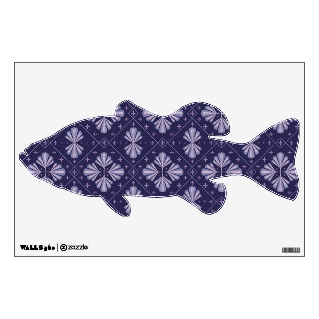 Geometric Flower Petals Abstract Repeat Pattern Wall Decal (Front)
