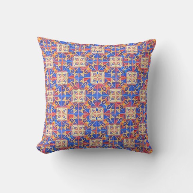 Geometric Flower Pillows (Front)