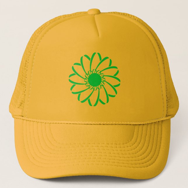 Geometric Flower Trucker Hat (Front)
