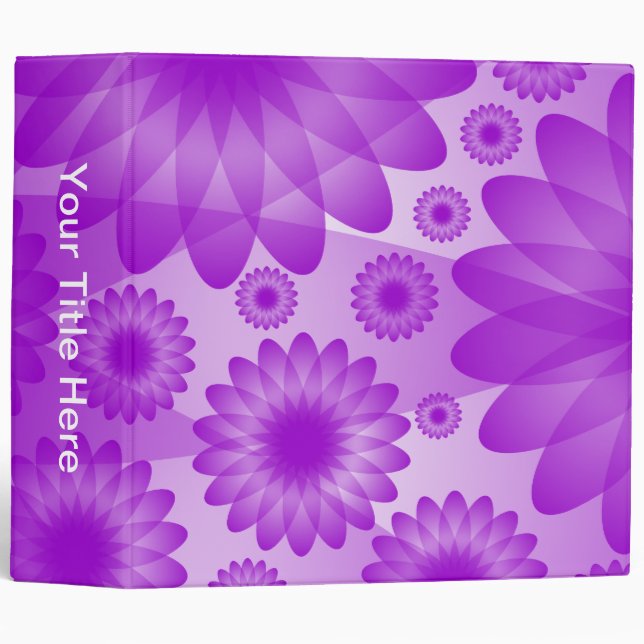 Geometric Flowers (2in) - Purple Binder (Front/Spine)